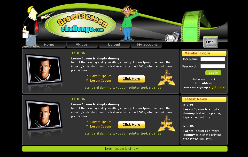 Green screen challengers large