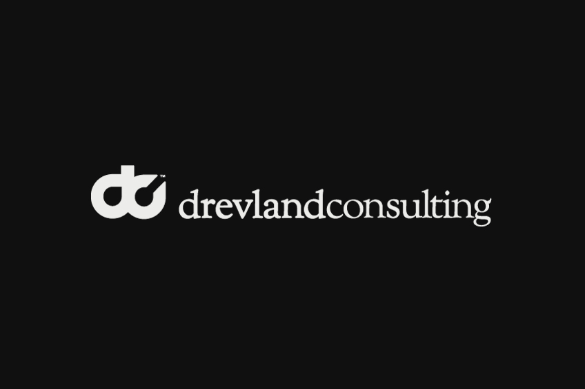 Drevland consulting logo design reversed