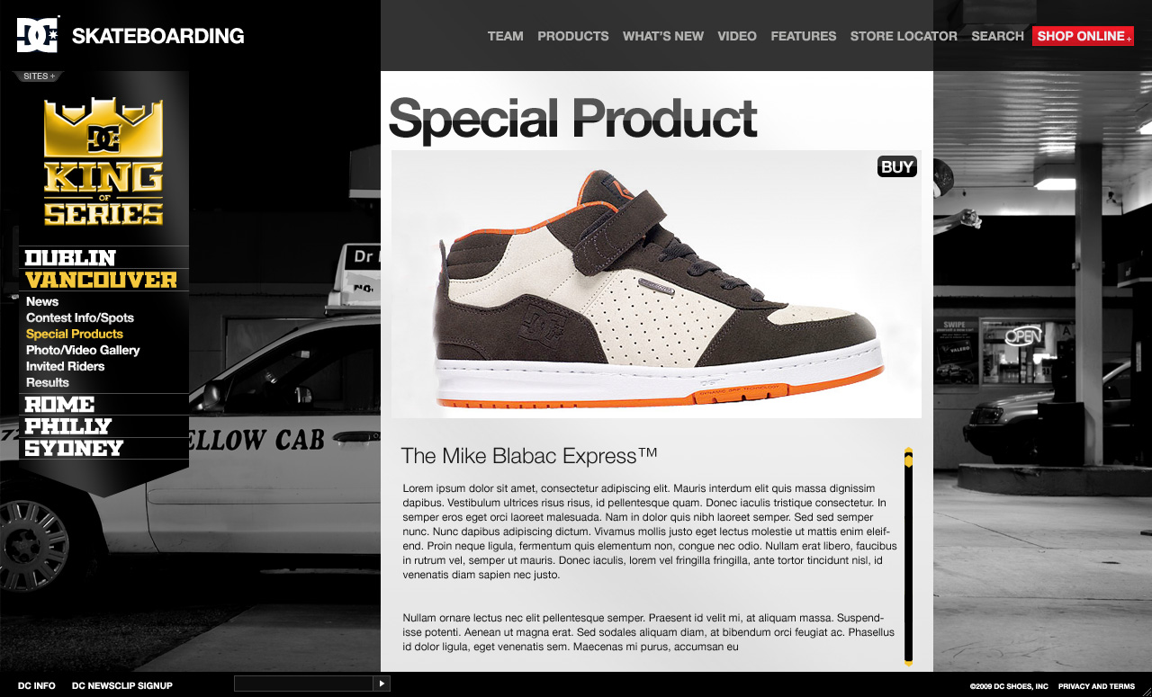 Dc shoes  king of skate  website fd0003