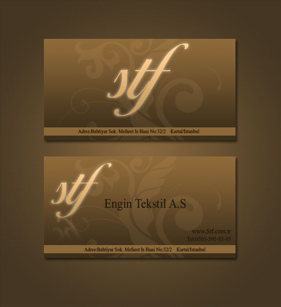 Stf tekstil kartvizit