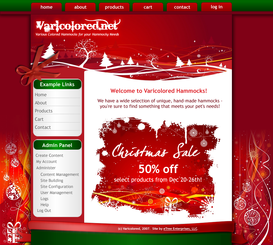 Varicolored christmas theme