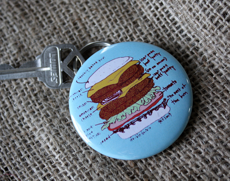 Burger bottle opener