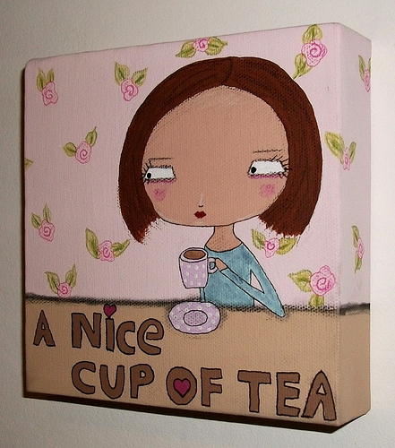 A nice cup of tea side view