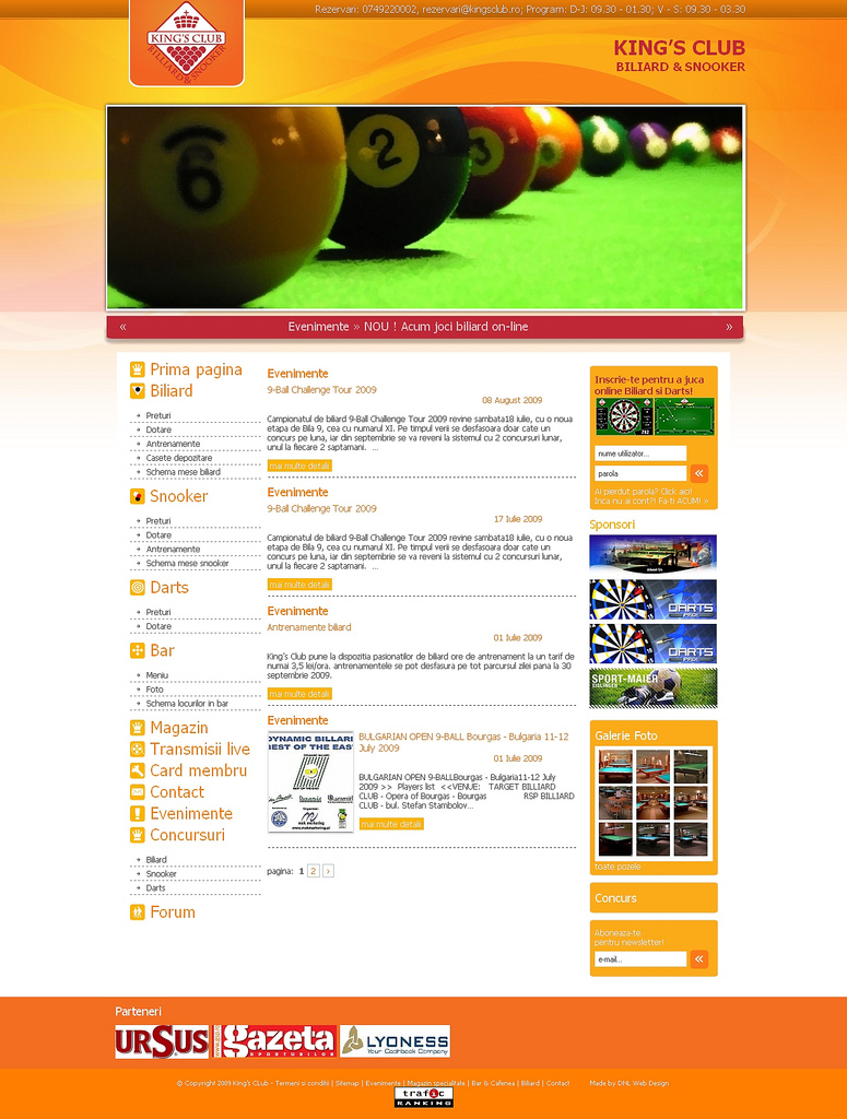 Web design optimizare seo kingsclub