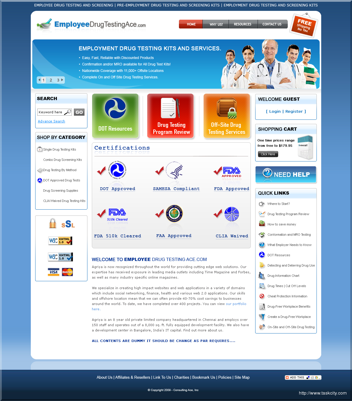 Drug testing template design 12411