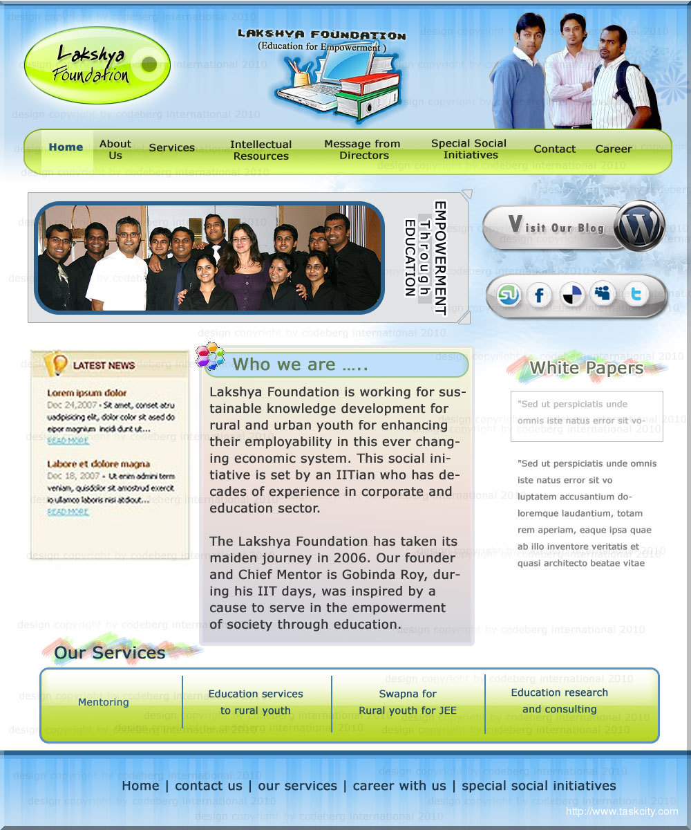 Lakshya foundation template