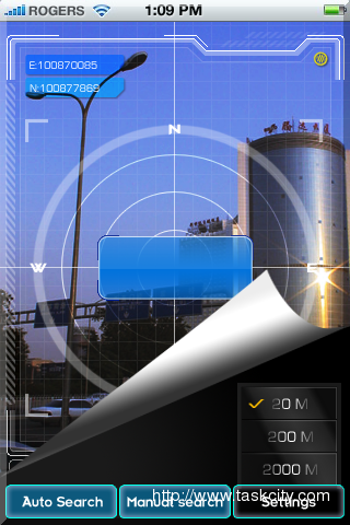 手机自动定位系统效果图